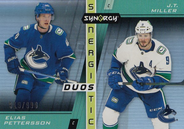 insert karta PETTERSSON/MILLER 21-22 Synergy Synergistic Duos Stars /999